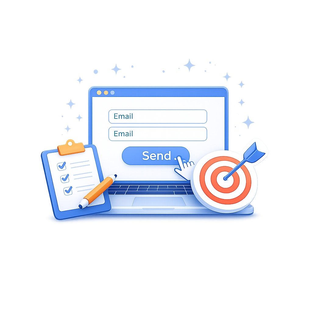 Strona internetowa zaprojektowana pod konwersję z formularzem kontaktowym